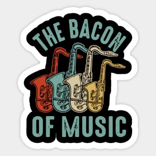 The Bacon of Music Design Saxophone Sticker